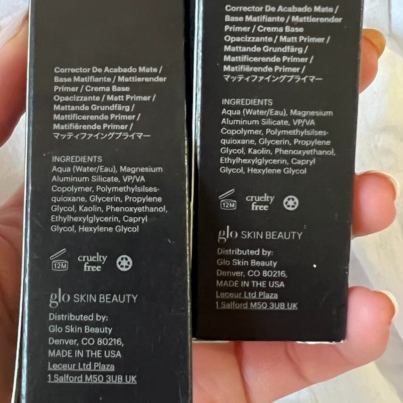 NWT Glo Skin Beauty Combo Pack: Primer x2, Lip Balm, Travel Brush + Cosmetic Bag - Picture 7 of 10